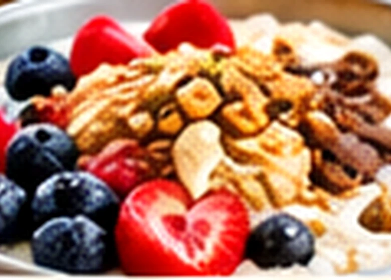 Fruit and yogurt with crunchy oats