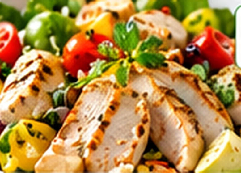 Grilled chicken and vegetable salad
