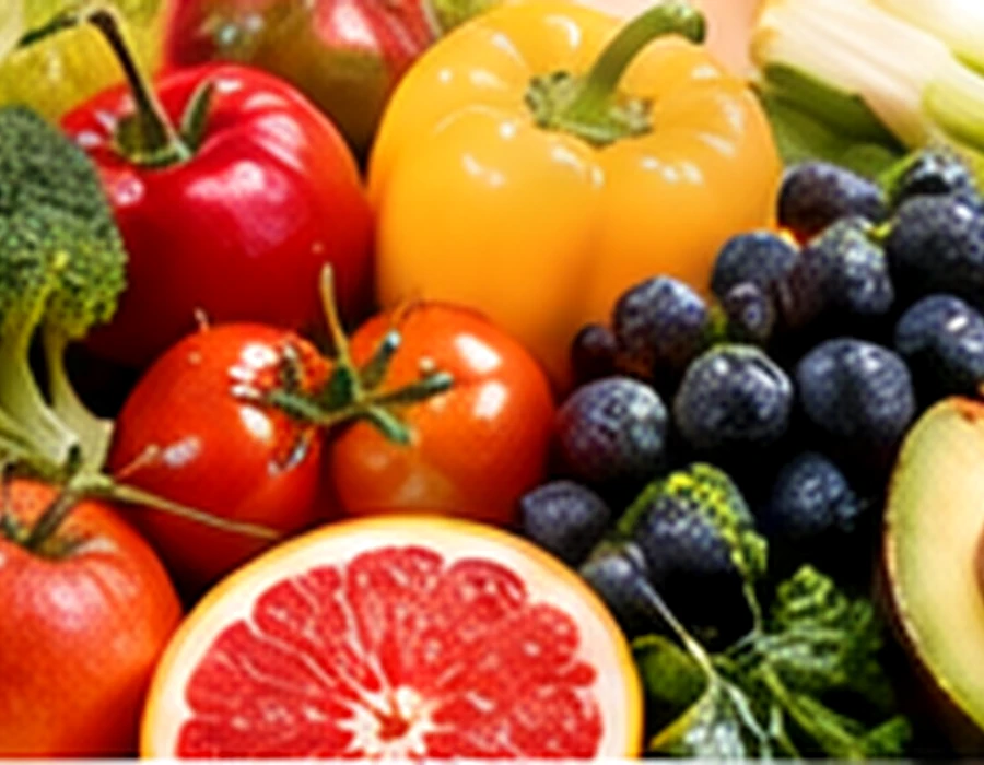 Colorful vegetables and fruits